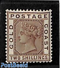 2sh, WM CA-Crown, Darkbrown, Stamp out of set