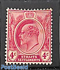 Straits Settlements, 4c, Stamp out of set