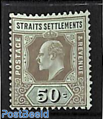 Straits Settlements, 50c, stamp out of set
