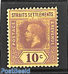 Straits Settlements, 10c, Die I, stamp out of set