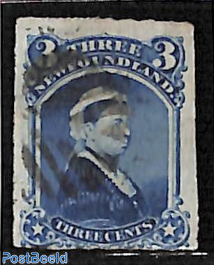 3c, Blue, Queen Victoria, Stamp out of set