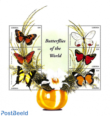 Butterflies of the world 6v m/s
