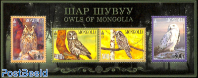 Owls of Mongolia s/s