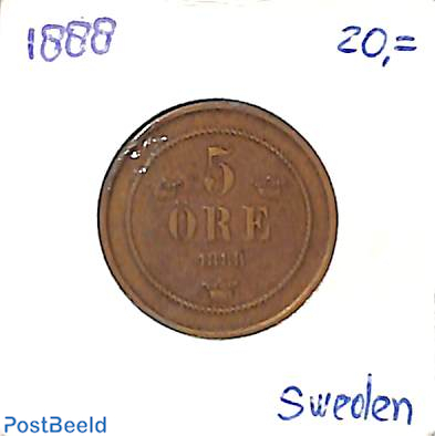 5 öre 1888