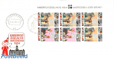 Kinderpostzegelactie Amsterdam, Cover with special cancellation s/s