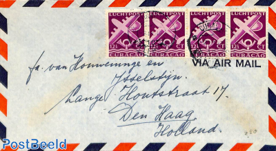 Airmail letter to Den Haag
