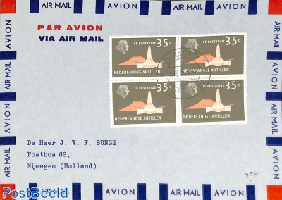 Airmail card to Nijmegen