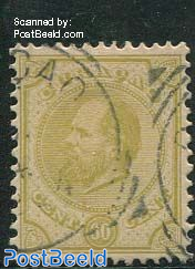 60c olive yellow, canc. Curacao