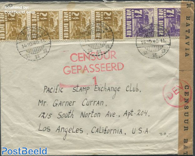 Censored airmail to California, USA