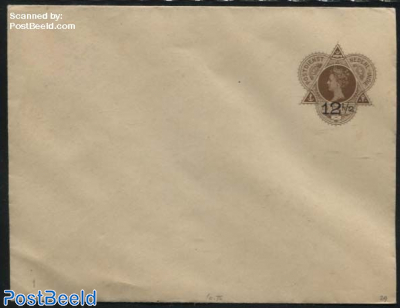 Envelope 12.5 on 15c brown