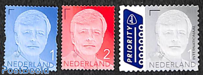 Definitives king Willem Alexander with year 2018 3v s-a