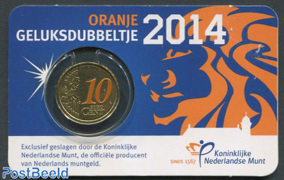 10 cent 2014 Geluksdubbeltje coincard