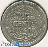 25 Cents 1943, Philadelphia, mint mark Palm Tree