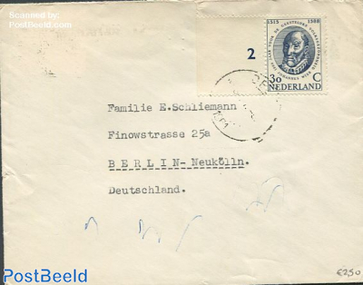 Cover to Berlin with nvhp no.744