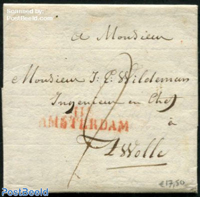 Folding letter from Amsterdam to Breda