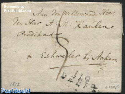 Letter from Delft to Eschweiler (D)