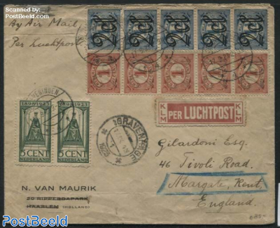 Airmail letter to England