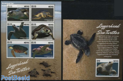 Loggerhead Sea Turtles 2 s/s