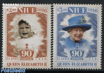 Queen Elizabeth 90th Birthday 2v