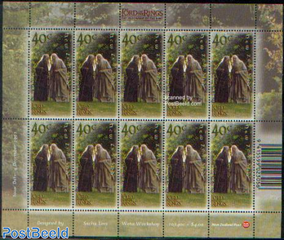 Tolkien 40c minisheet (with 10 stamps)