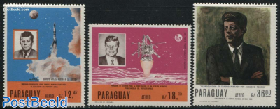 J.F. Kennedy 3v, Airmails
