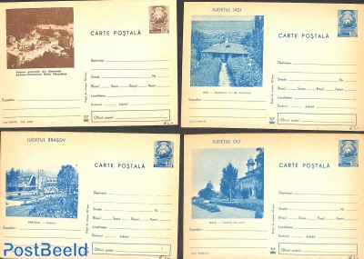 Lot with 4 ill. postcards