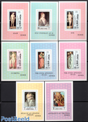 Albrecht Durer paintings 8 s/s, imperforated