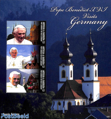 Popes visit to germany 3v m/s