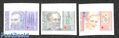 Red cross 3v, imperforated