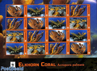 WWF, Elkhorn coral m/s (with 4 sets)