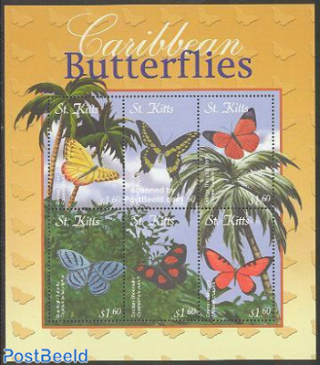 Butterflies 6v m/s, Phoebis philea