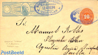 Envelope 10c , Express Hidalgo