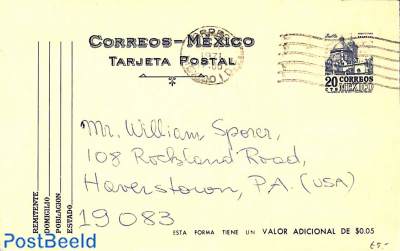 Postcard 20c, used