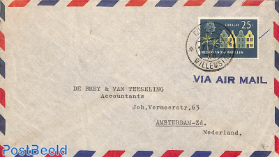 Airmail letter from WILLEMSTAD to Amsterdam