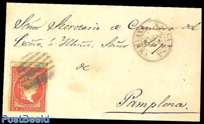 Folded cover from NAVARRA to Pamplona