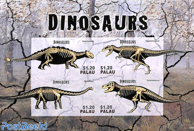 Dinosaurs 4v m/s, imperforated