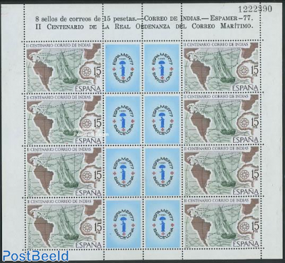 Espamer minisheet (with 8 stamps)