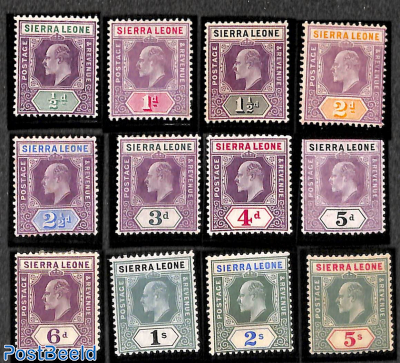 Definitives, king Edward VII, WM multiple CA-Crown, 12v shortset