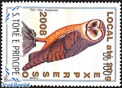 owl tyto alba thomensis, overprint