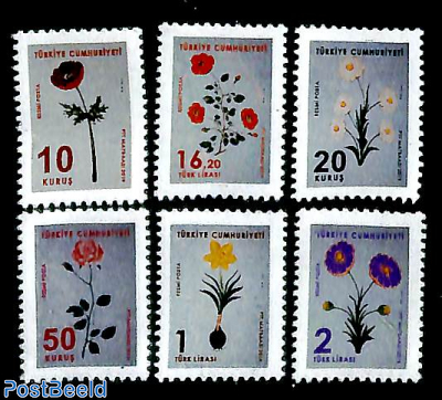 Official mail, Flowers 6v