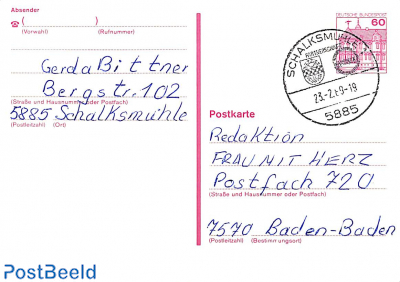 Card with special postmark Watermills