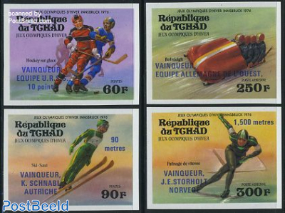 Winter Olympics winners 4v imperforated