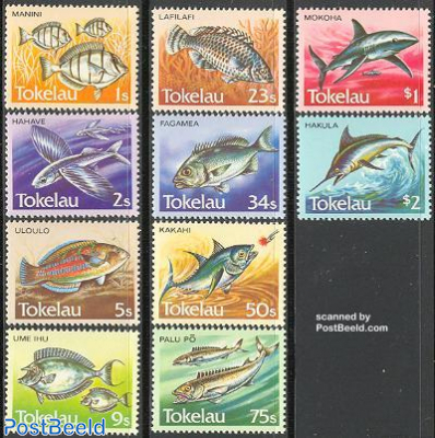 Definitives, fish 10v