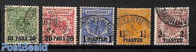 German post, Overprints 5v, used