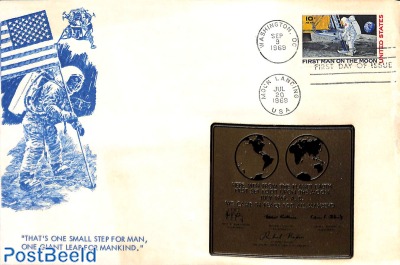Moonlanding cover with metal plate