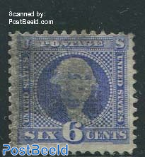6c Blue, used