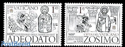 Holy popes Zosimo and Adeodato I 2v