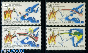 Pope world travels 4v