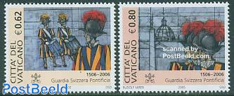 Swiss guard 2v, joint issue Switzerland