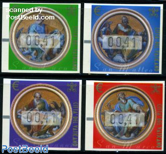 Automat stamps 4v, Fluorescend